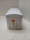 Spring Flowers Metal Hinged Rectangular Bread Box  12 l