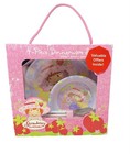 Strawberry Shortcake 4 Piece Kids Plastic Dinnerware Set Bowl Plate Fork 2003