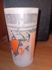 Vintage Kentucky Derby Frosted Mint Julep Glass 1875 1965 1966 Louisville Horses