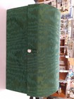 Vintage 1960 s Multi-tiered Green Faux Moire  Jewelry Vanity Box