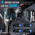 21v Cordless Impact Wrench 1 2  1000nm High Torque Brushless Drill W  2 Battery