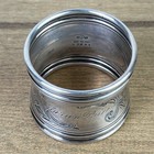 Antqiue Gorham 33839 Sterling Silver Napkin Ring Ornate Monogram