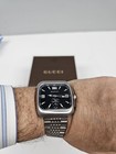 Gucci Coupe Men s Stainless Steel Square Black Dial Quartz Date Watch W  Box