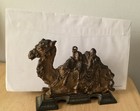 Antique 1920 Judd Cast Iron Camel Letter Holder Egyptian Revival Desk Organizer 