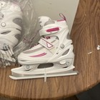 Ice Skates Girls Lake Placid Adjustable Size 1-4 White Pink Hockey Figure