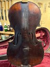 French -old -antique 4 4 Violin For Repair  One Piece Back