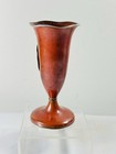 Handcrafted Silver   Copper Art Nouveau Style Vase Floral Motif 6   