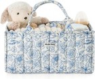 Floral Diaper Caddy Organizer  Stylish Nursery Storage Basket - Gift For Baby Sh