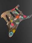 Us Fender Stratocaster Sss Guitar Strat Pickguard Custom Artwork Lacquer 