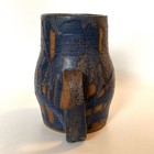 Heavy Vintage Stoneware Beer Mug Blue Gray Drip Glaze Studio Pottery Greeley    75