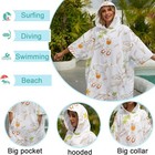 Surf Poncho Hooded Beach Towel For Adults Quick Dry Terry Cloth Changing Robe Wi
