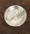 Vintage Sterling  Coaster ashtray nut ring Dish- Incised Bottom - Monogram  r 