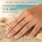 0 30 Ct Round Cut Diamond Adjustable Women s Toe Ring 14k White Gold Plated