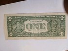 2013 Error Over Ink One Dollar Note Filled In 6