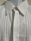 Avi Rossini Italy Nwt  White Sheer Cotton Pintuck Bib Tuxedo Shirt Sz 18 5 47