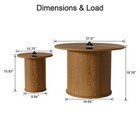 Round Nesting Coffee Table Sets Of 2  Mid Century Modern Coffee Table  Wood S   