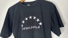 Venezuela T-shirt Size M Black Short Sleeve Embroidered Stars Venezuelan Pride