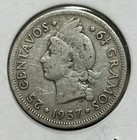 1937 Dominican Republic 25 Centavos 