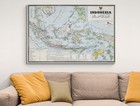 1963 Indonesia Map     Mid-century Vintage Islands  Provinces   Boundaries