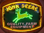 24 x20 john Deere Farm Tractor Neon Light Sign Equipment With Hd Vivid Printing