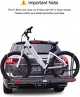 Hitch Mount Ebike Rack With Ramp  150lbs Capacity For 2 E-bikes  Up To 3  Wide