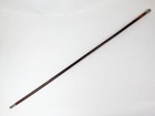 Antique Victorian Sterling Silver Aligator Slim Walking Cane Swagger Stick Wood