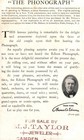 The Phonograph - Advertisement Card Thomas Edison