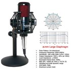   Professional Cardioid Studio Recording Mic 25mm Diaphragm Usb Microphone St   