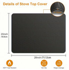 1pc 28  20    Silicone Stove Top Protector Mat     Heat   resistant Cooktop Cover-new