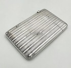 Antique Engine Turned Card Case Sterling Silver George V Birmingham 1921 D f