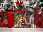 Schnauzer Santa Claus Christmas Fabric Decorative Pillow Dac4153pw1414