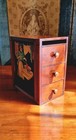 Charming Small Haberdashers Chest Of Drawers Cabinet With Decoupage Detailing