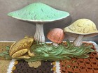 Vintage 70s Wall Decor Mushrooms frog Groovy Mcm Retro Usa Made
