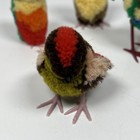 Steiff Woolen 1960s Bird Lot 4 Chicken Owl Parrot Robbin Vintage Mini Plush