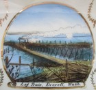 Early 19th Century Souvenir China Dish Railroad Log Train Everett Washington