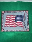 Vtg 48 Star American Flag Tobacco Flannel Felt Cigarette Premium 10 3 4   x 8 1 4   