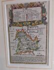  Antique Engraved Map Brecknockshire Wales  1720 Owen   Bowen  chester To Cardff