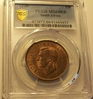 South Africa  1946 George Vi Penny  Pcgs Ms 64 R b  2 605 000 Mintage 