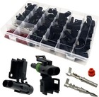 2 Pin Waterproof Weather Pack Connector Kit 18-14 Awg  10 Set  Male And Female A