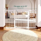 29-55 Inch Extra Wide Baby dog Gate  Metal Auto Close  Pressure Mounted Pet Door