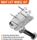 2pcs Heavy Duty Boat Lift Wheel Kit Adjustable Boat Lift Wheel Bracket Universal
