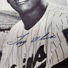 Vintage Autographed Tony Oliva Outfield Minnesota Twins Black   White Picture Gc