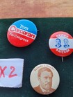 Lot Of 5 Vintage  Political Campaign Buttons  Pins
