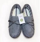 Men s Topher Moccasin Leather Slippers - Goodfellow   Co Gray 11
