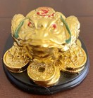 Chinese Feng Shui Ornament Lucky Frog Wealth Toad Animal Figurine Statue L-3 2 