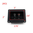 Square Speaker Box Terminal Spring Cup Connector Double Binding Post Cable Audio