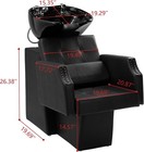 New Adjustable Height Shampoo Bowl   Chair  Ceramic Salon Backwash Station Black