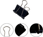 40pcs Medium Binder Clips 1 25 Inch Black Paper Clamps Office School Supplies