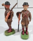 Pair Of 5  Vintage Celluloid Toy Soldiers - Made In Japan 