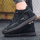 Men s Leather Soft Athletic Casual Boots Walking Sneakers Fashion Sports Shoes